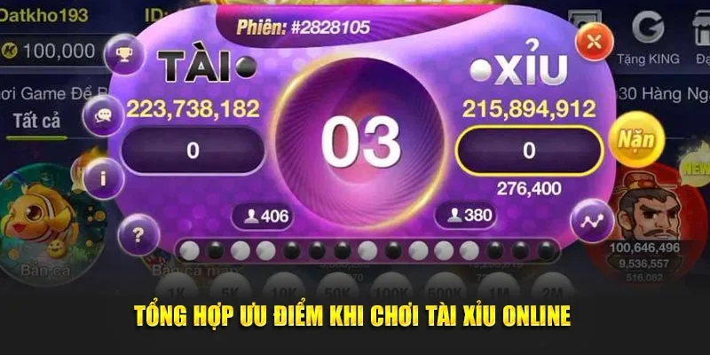 Tổng hợp ưu điểm khi chơi tài xỉu online 